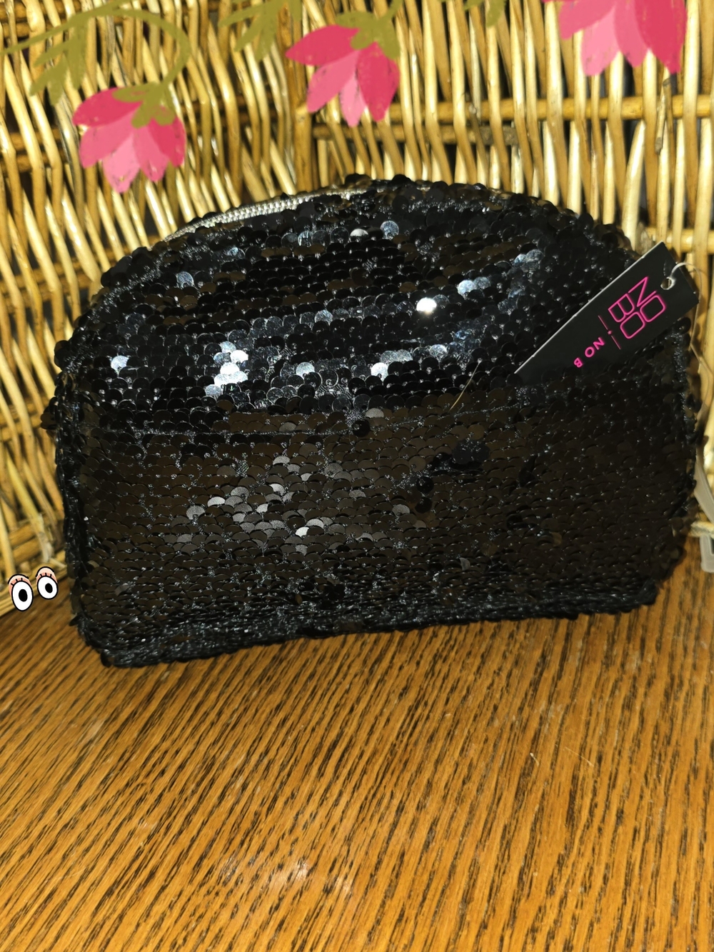 NOBO Black Sequin Clutch Purse